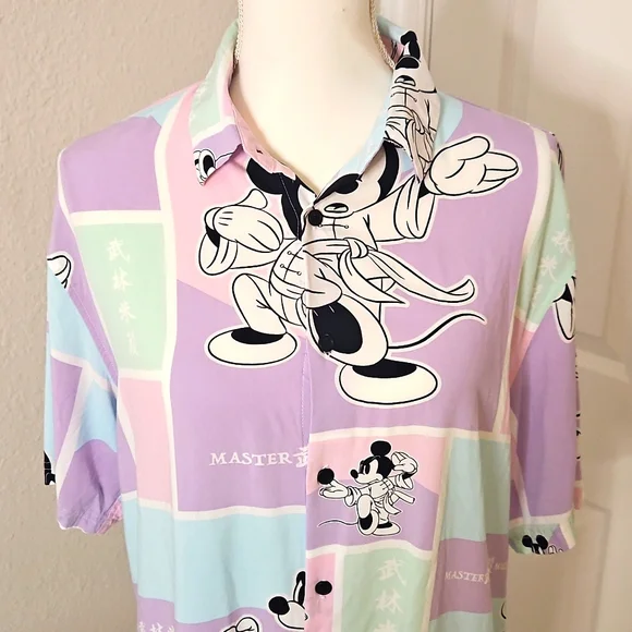 Bershka Disney Pastel Mickey Mouse Shirt Unisex. Size Oversize Small. - Picture 2 of 14